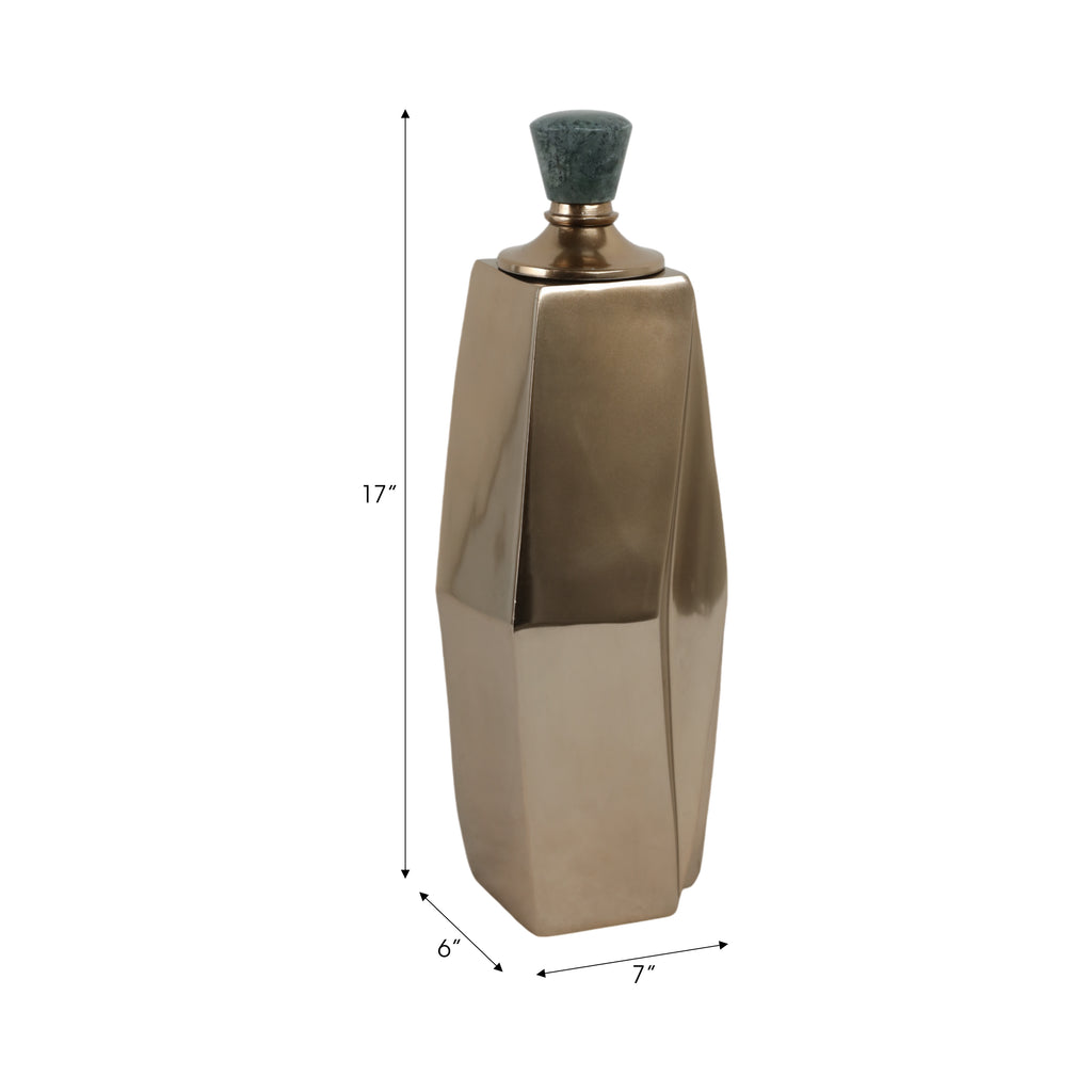 Frazer Gold Vase — 17″ — additional view