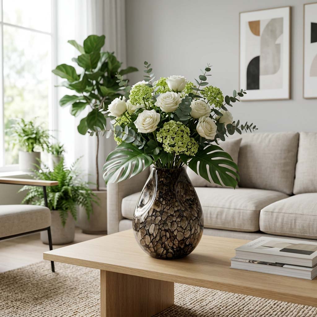 Colegate Brown Glass Vase — 10″ — additional view