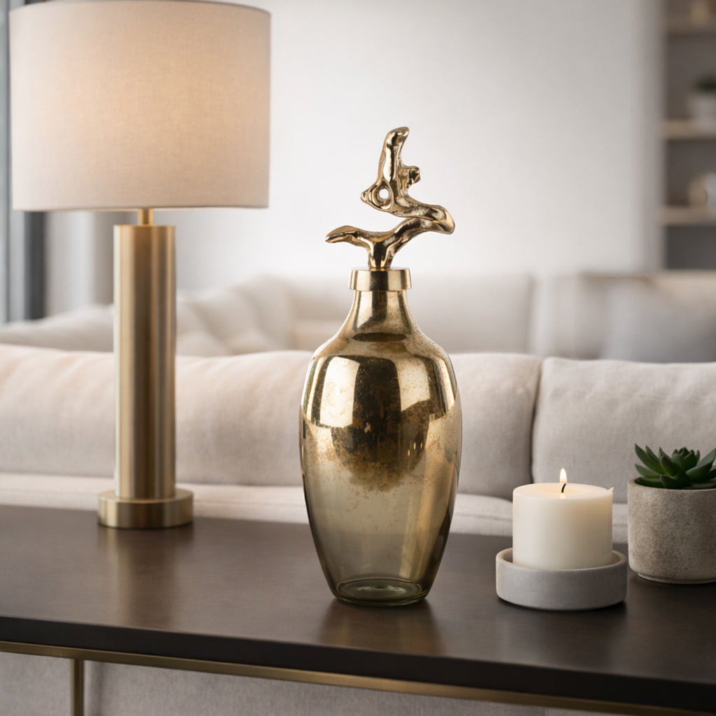 Bramrun Gold Glass Vase — 16″ — additional view