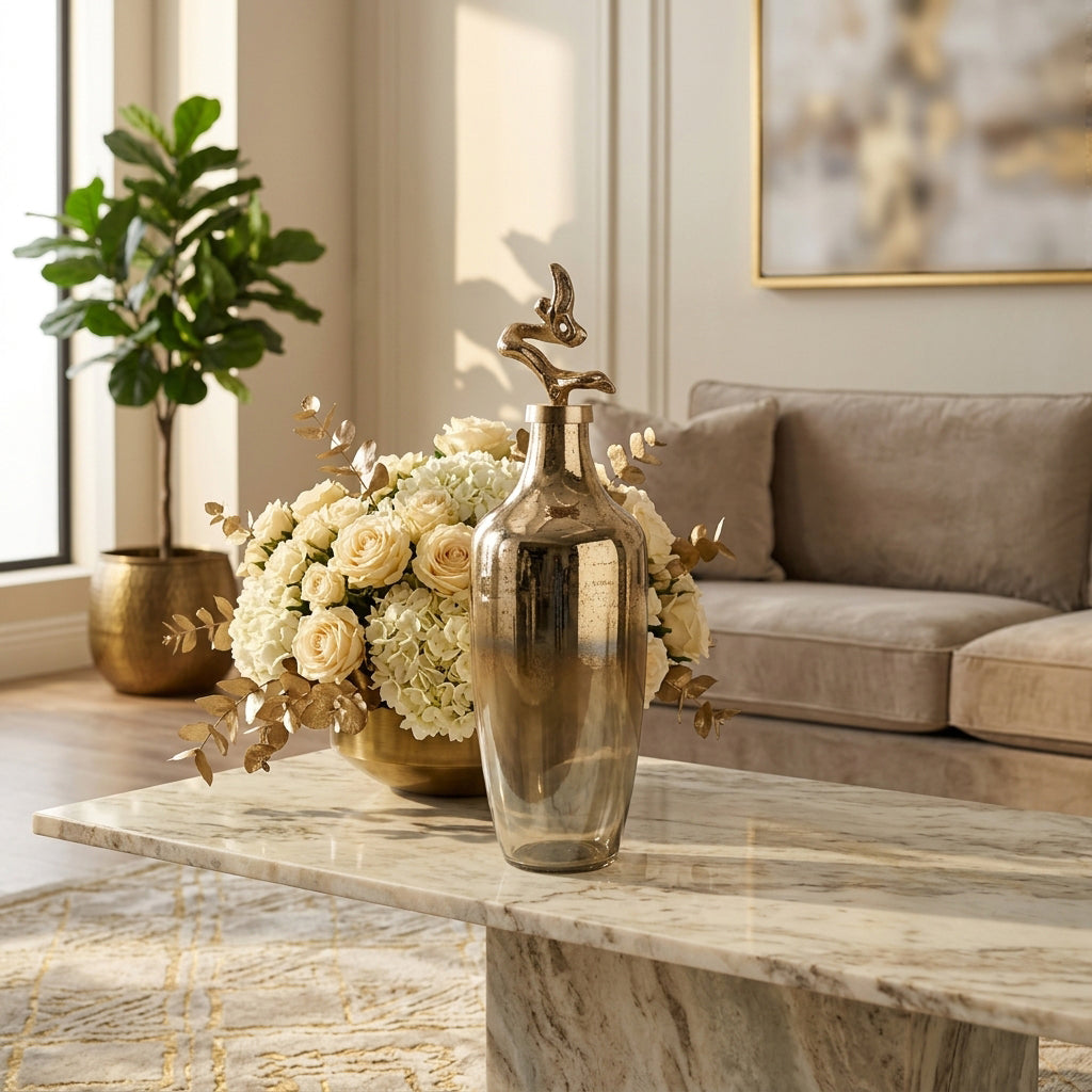 Bramrun Gold Glass Vase — 20″ — additional view