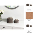 Graysonhaven Set of 2 Gray Boxes — 5″ — additional view