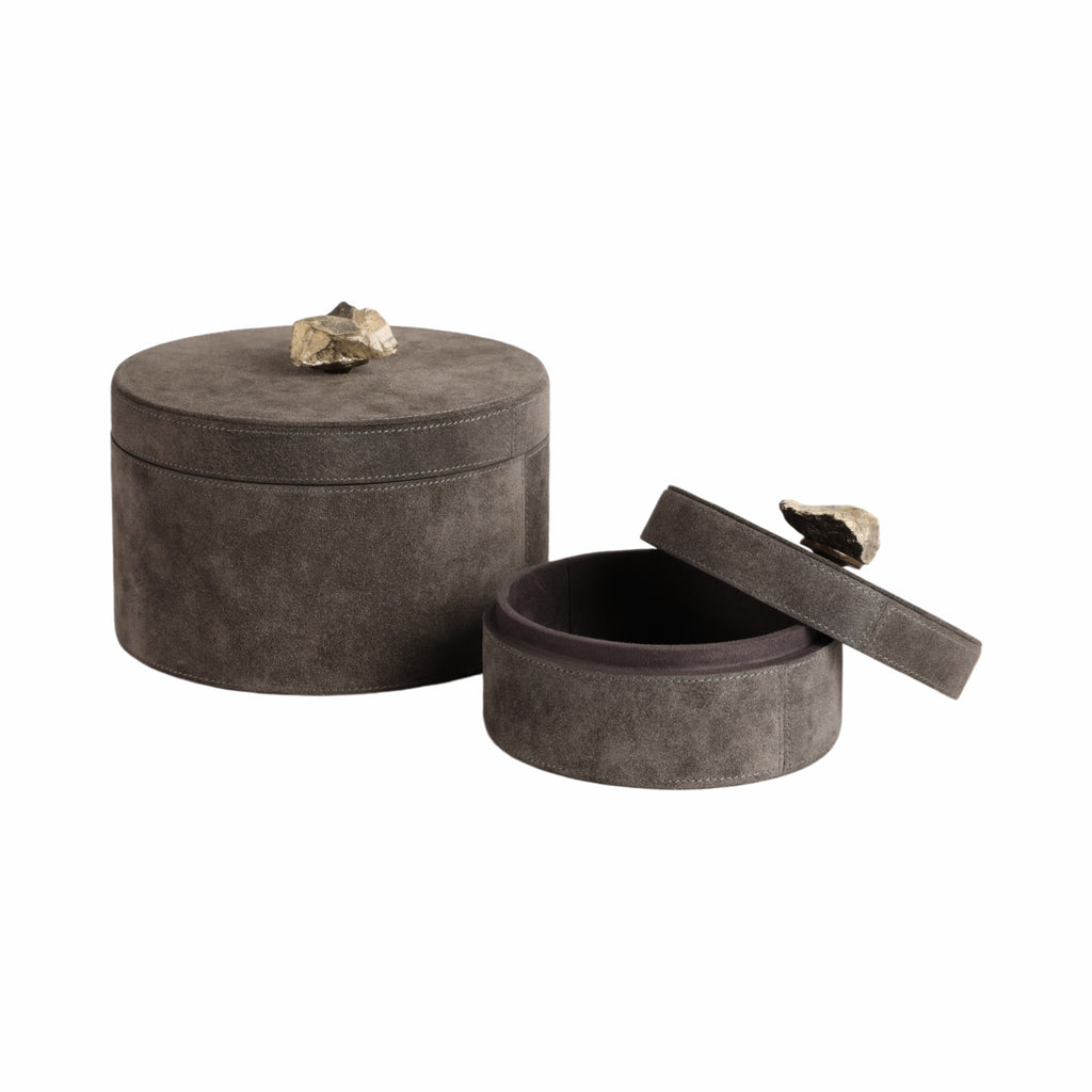 Graysonhaven Set of 2 Gray Boxes — 5″ — additional view