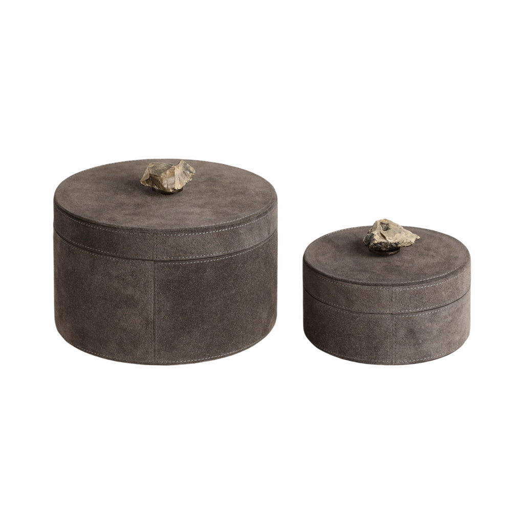 Graysonhaven Set of 2 Gray Boxes — 5″ — additional view