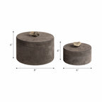 Graysonhaven Set of 2 Gray Boxes — 5″ — additional view