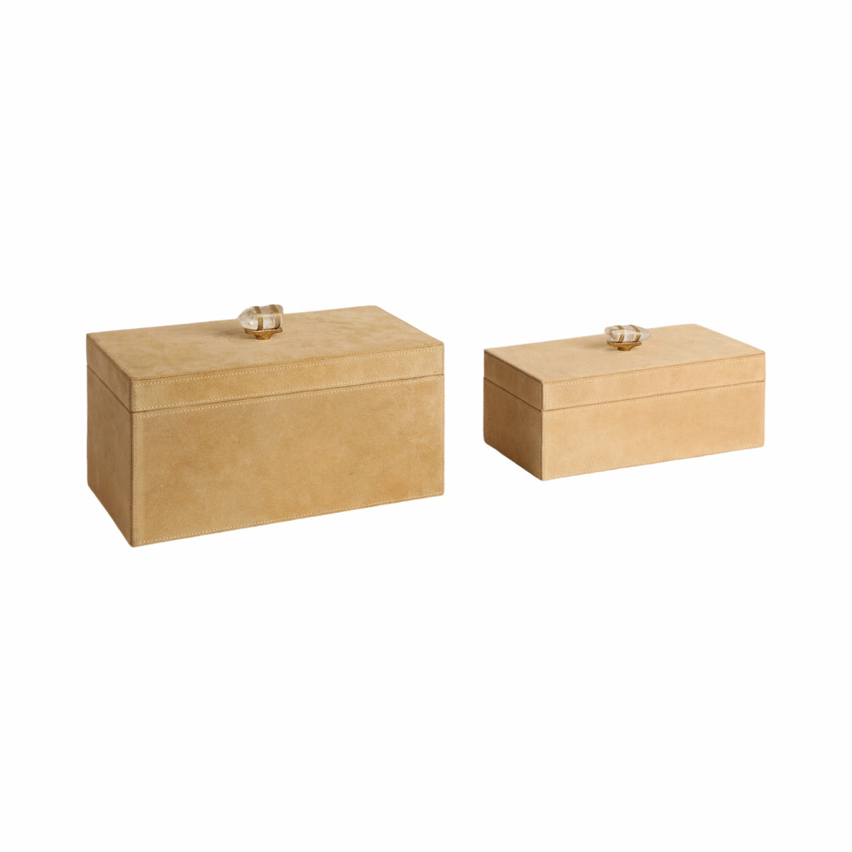 Lakewick Set of 2 Ivory Boxes — 6″ — additional view