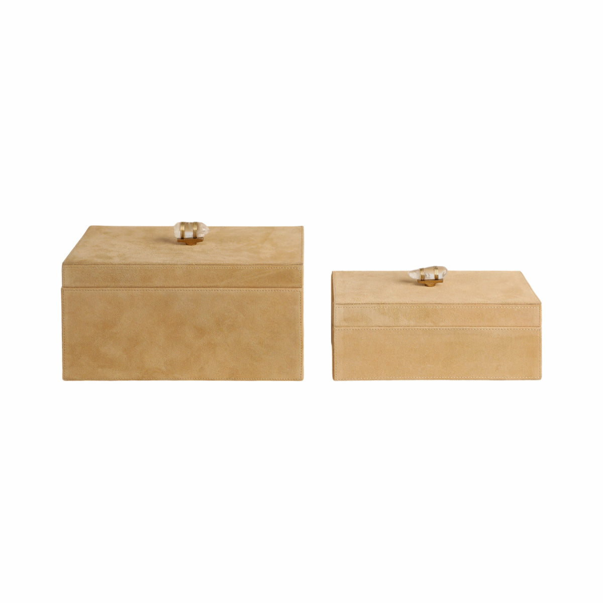 Lakewick Set of 2 Ivory Boxes — 6″ — additional view