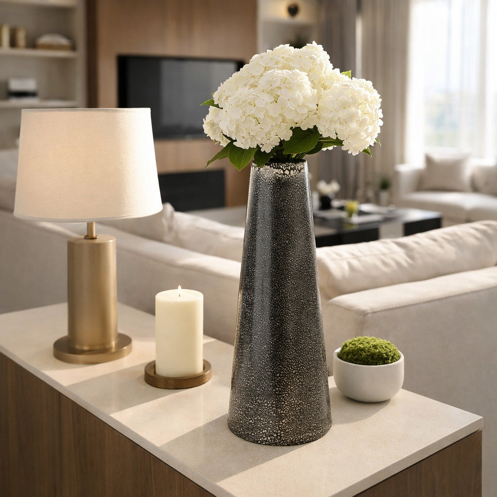 Pearlwood Black Vase — 20″ — additional view