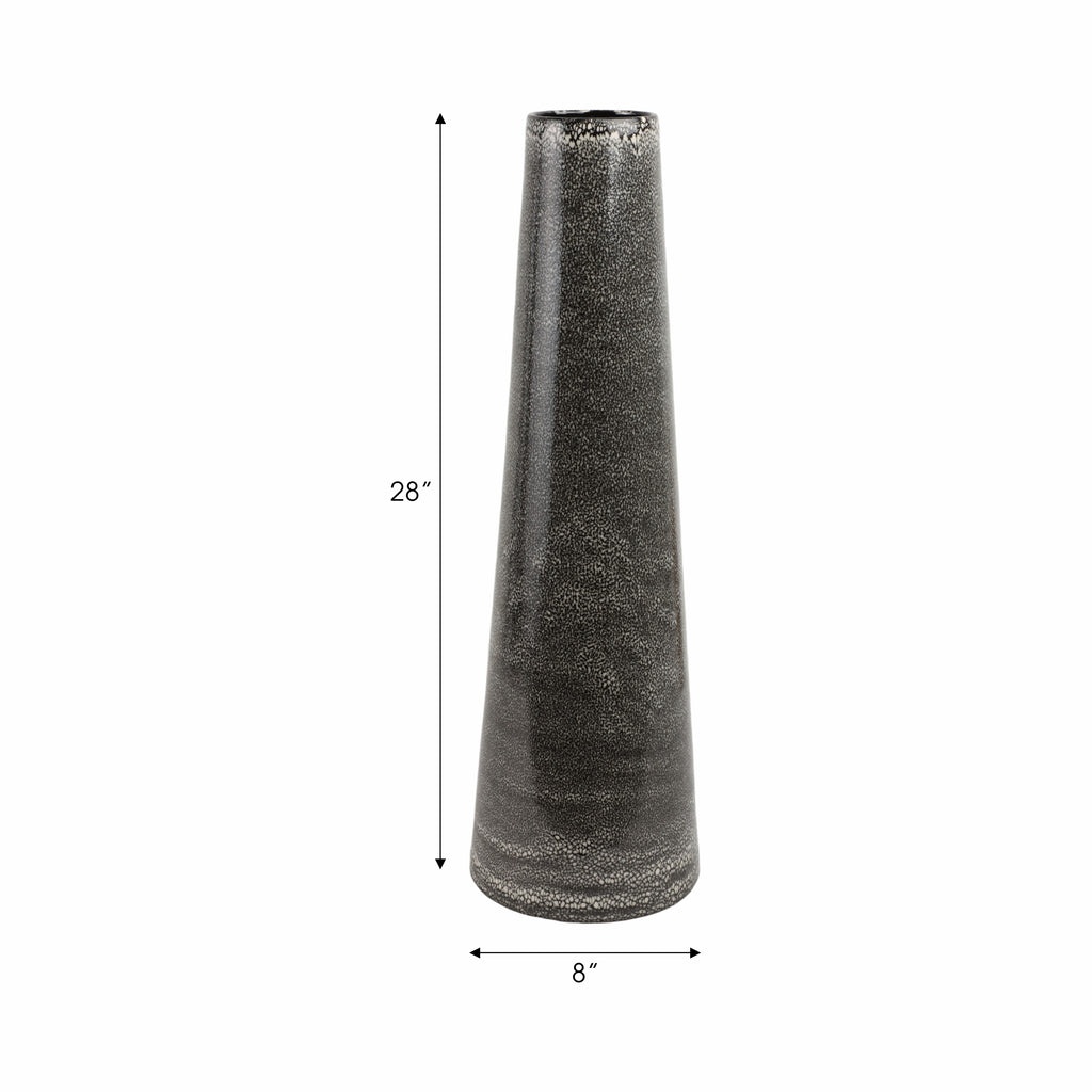 Pearlwood Black Vase — 28″ — additional view