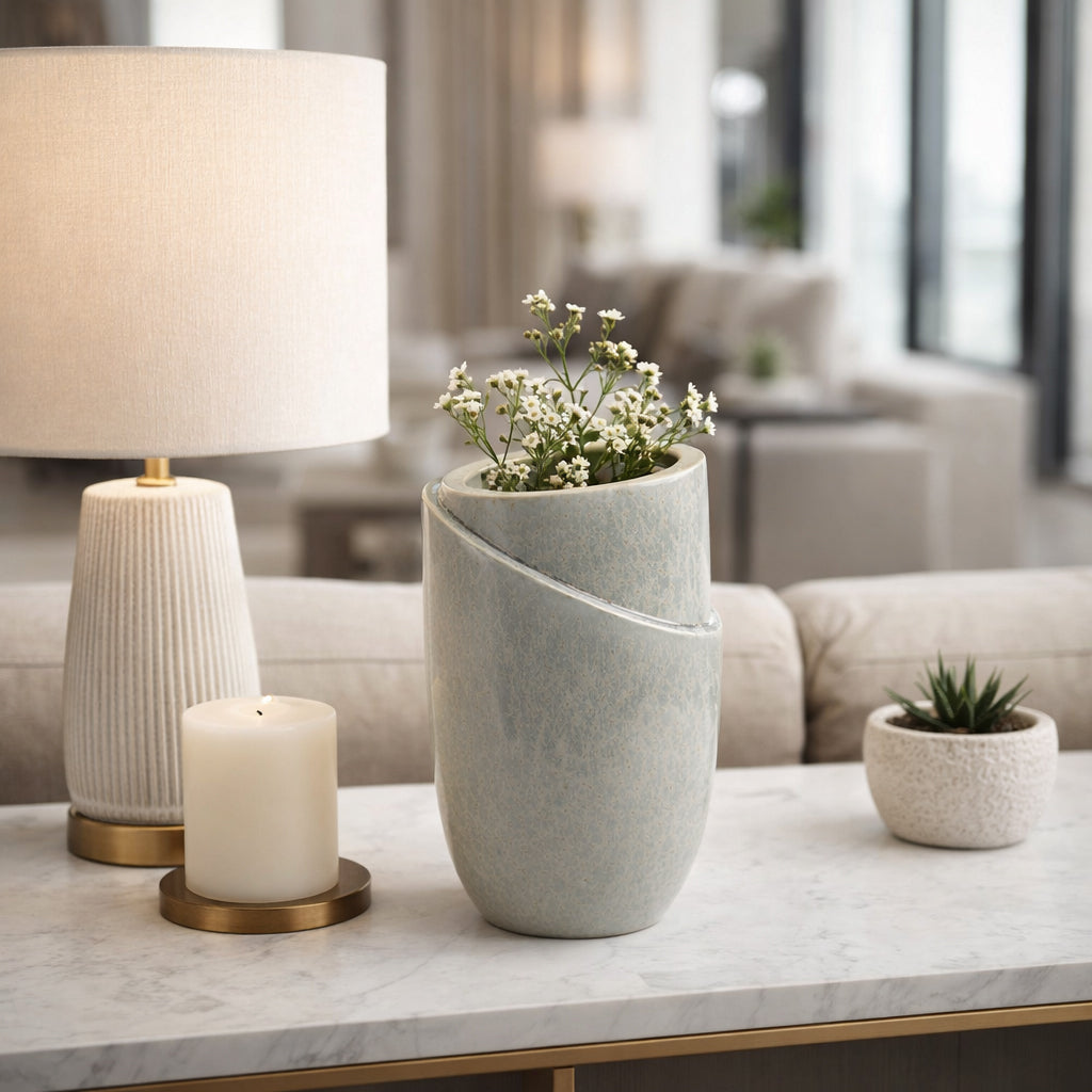 Greysonstone Gray Vase — 11″ — additional view