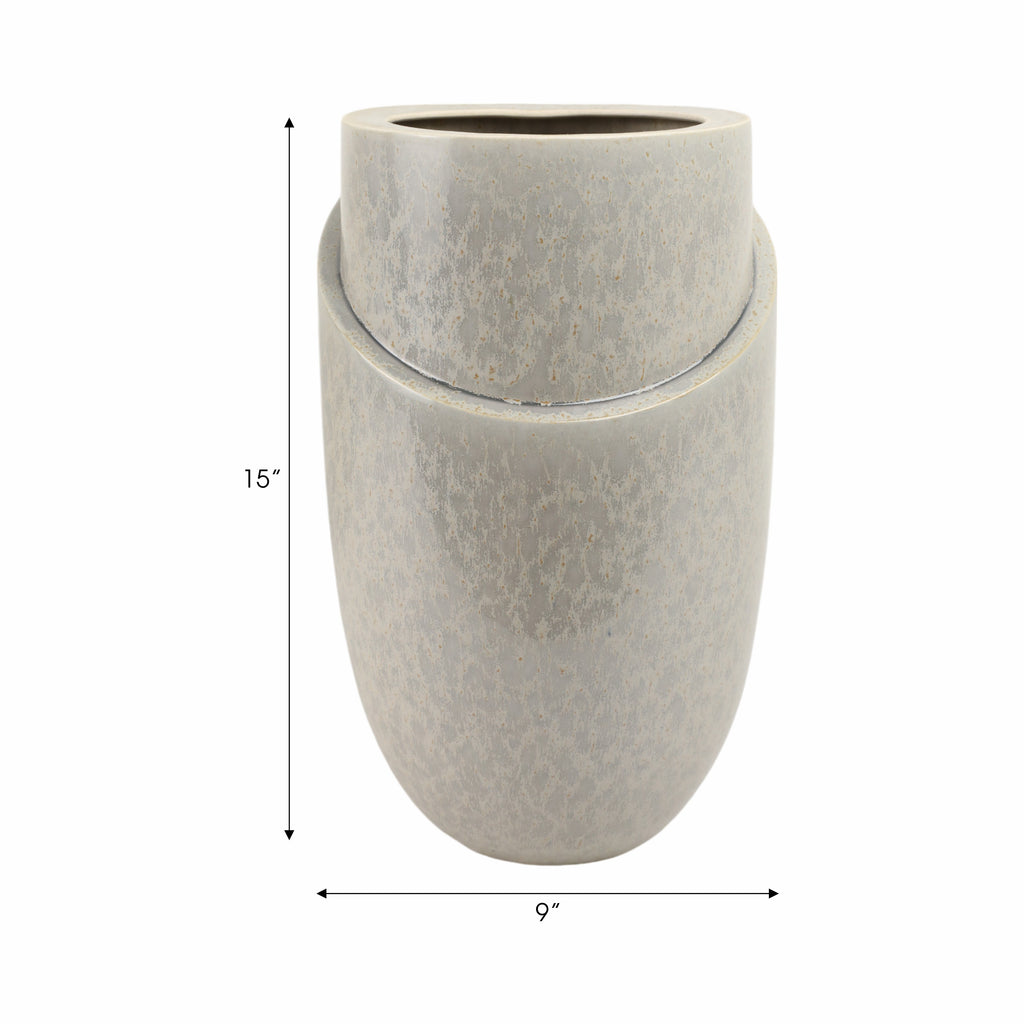 Greysonstone Gray Vase — 15″ — additional view