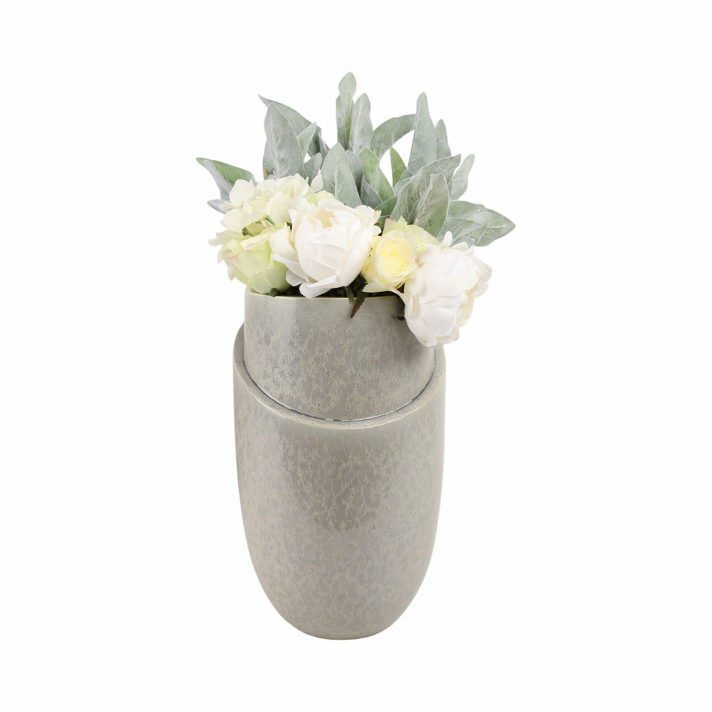 Greysonstone Gray Vase — 15″ — additional view