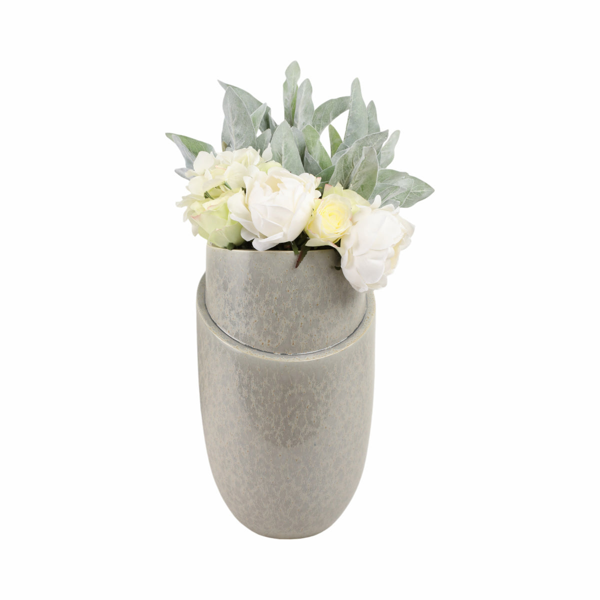 Greysonstone Gray Vase — 15″ — additional view