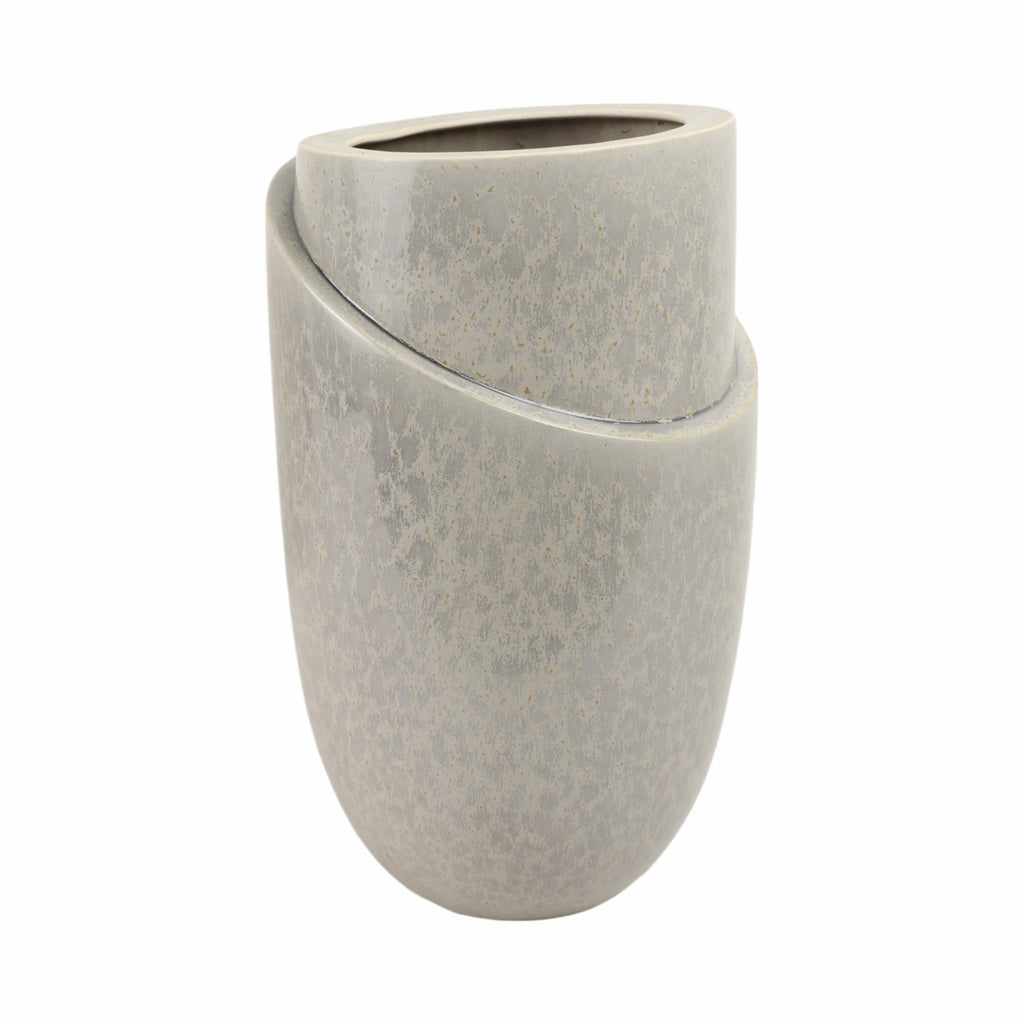 Greysonstone Gray Vase — 15″ — additional view