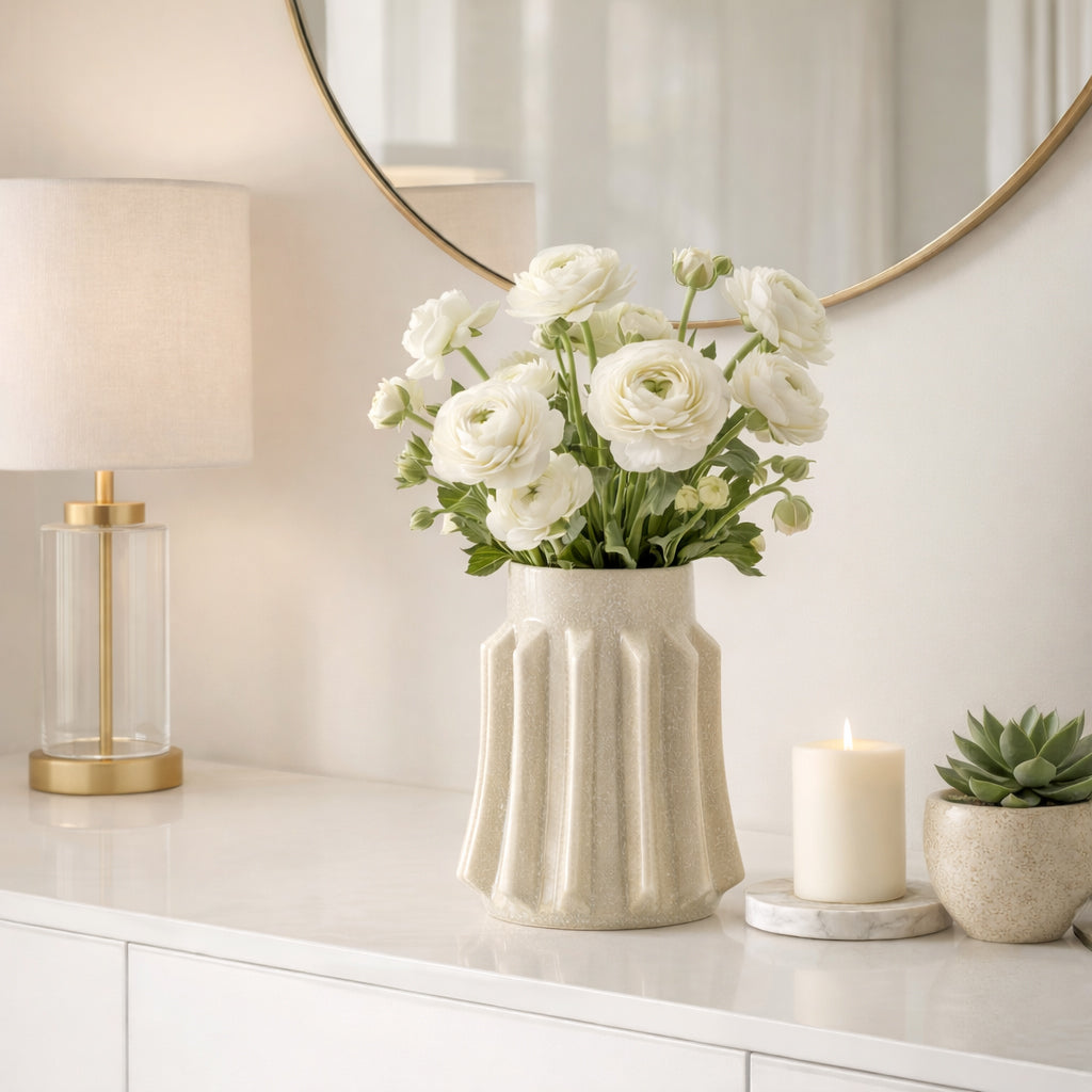 Bakerhaven Taupe Vase — 11″ — additional view