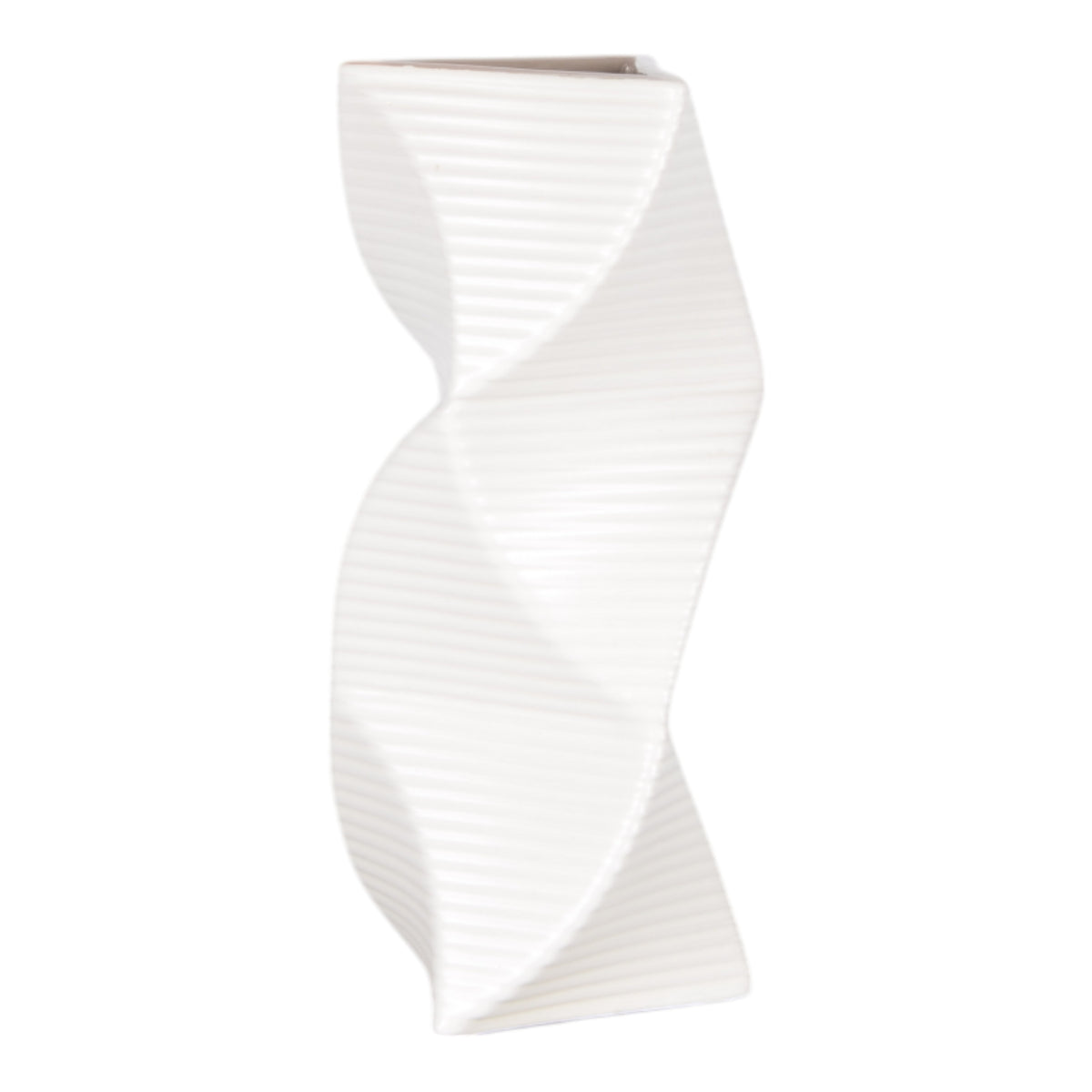 Caseyway White Vase — 12″ — additional view