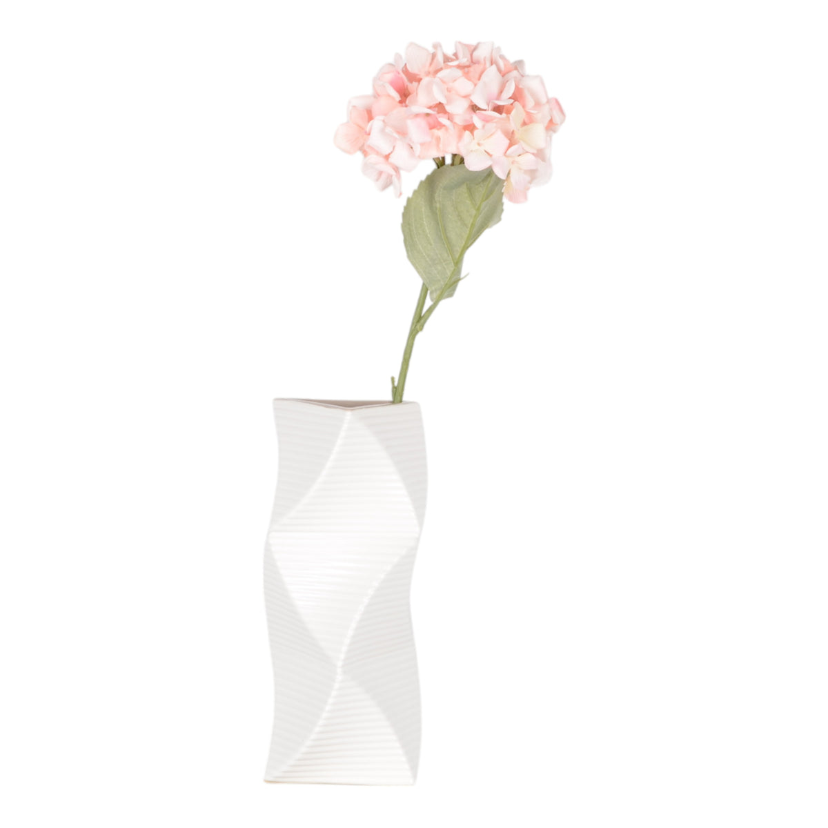 Caseyway White Vase — 12″ — additional view