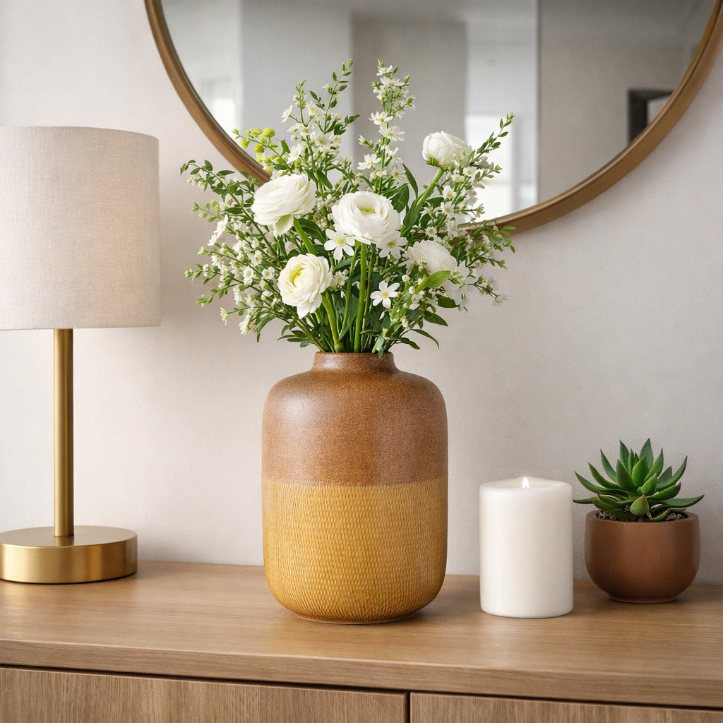 Hermonvale Tan Vase — 12″ — additional view