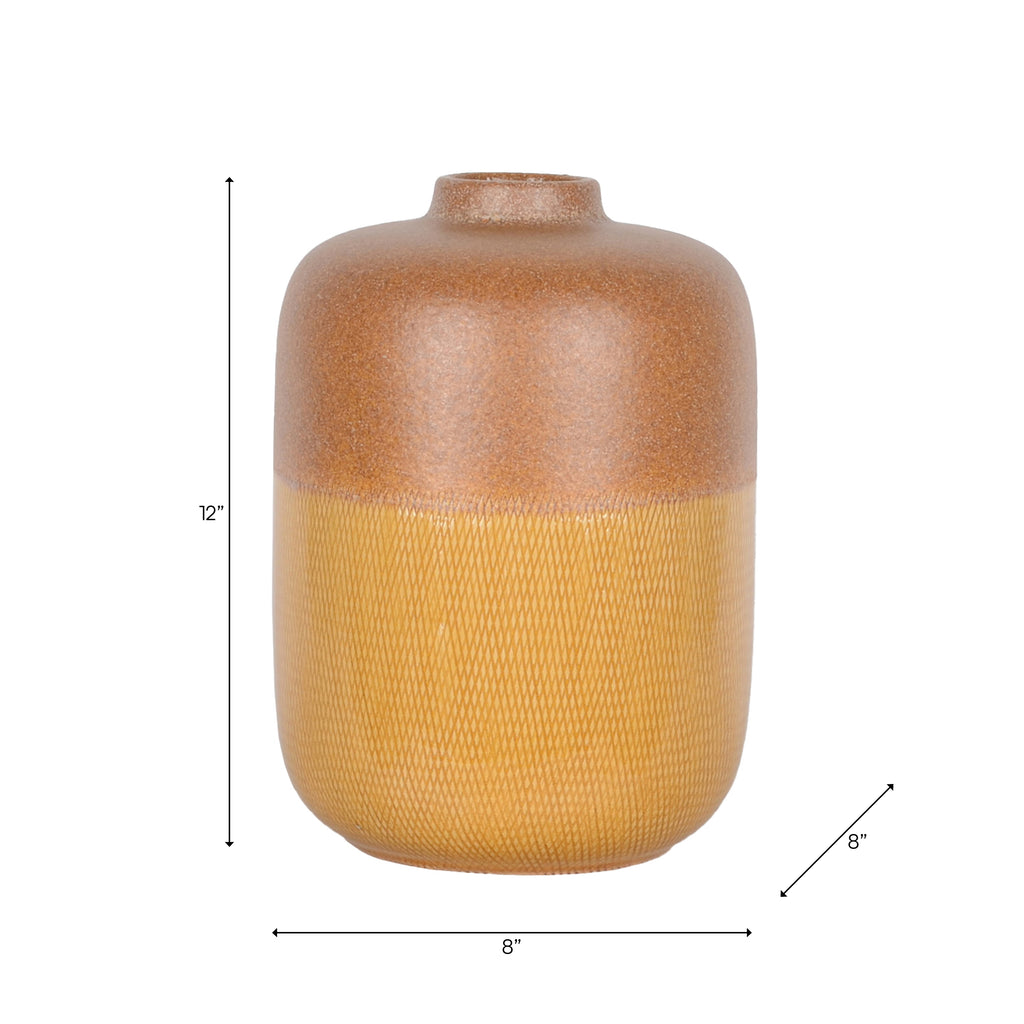 Hermonvale Tan Vase — 12″ — additional view
