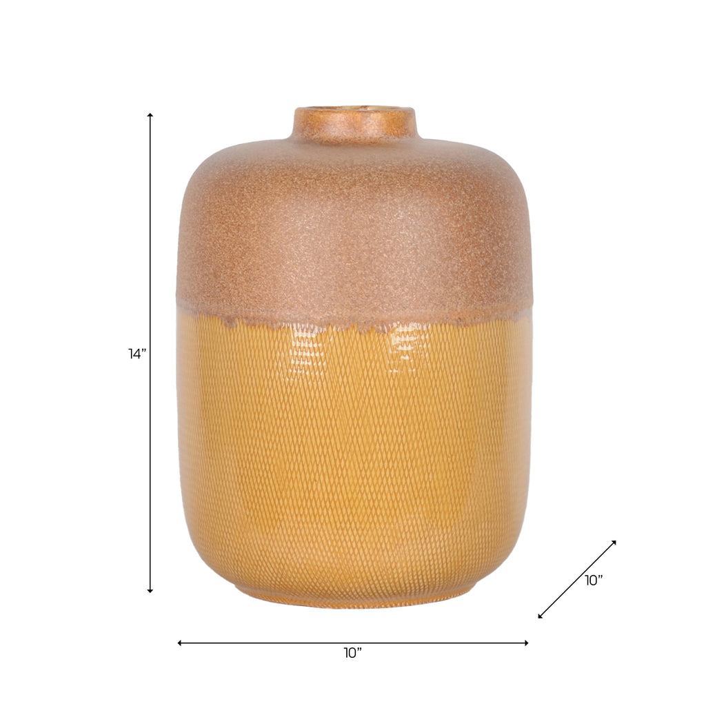 Hermonvale Yellow Vase — 14″ — additional view