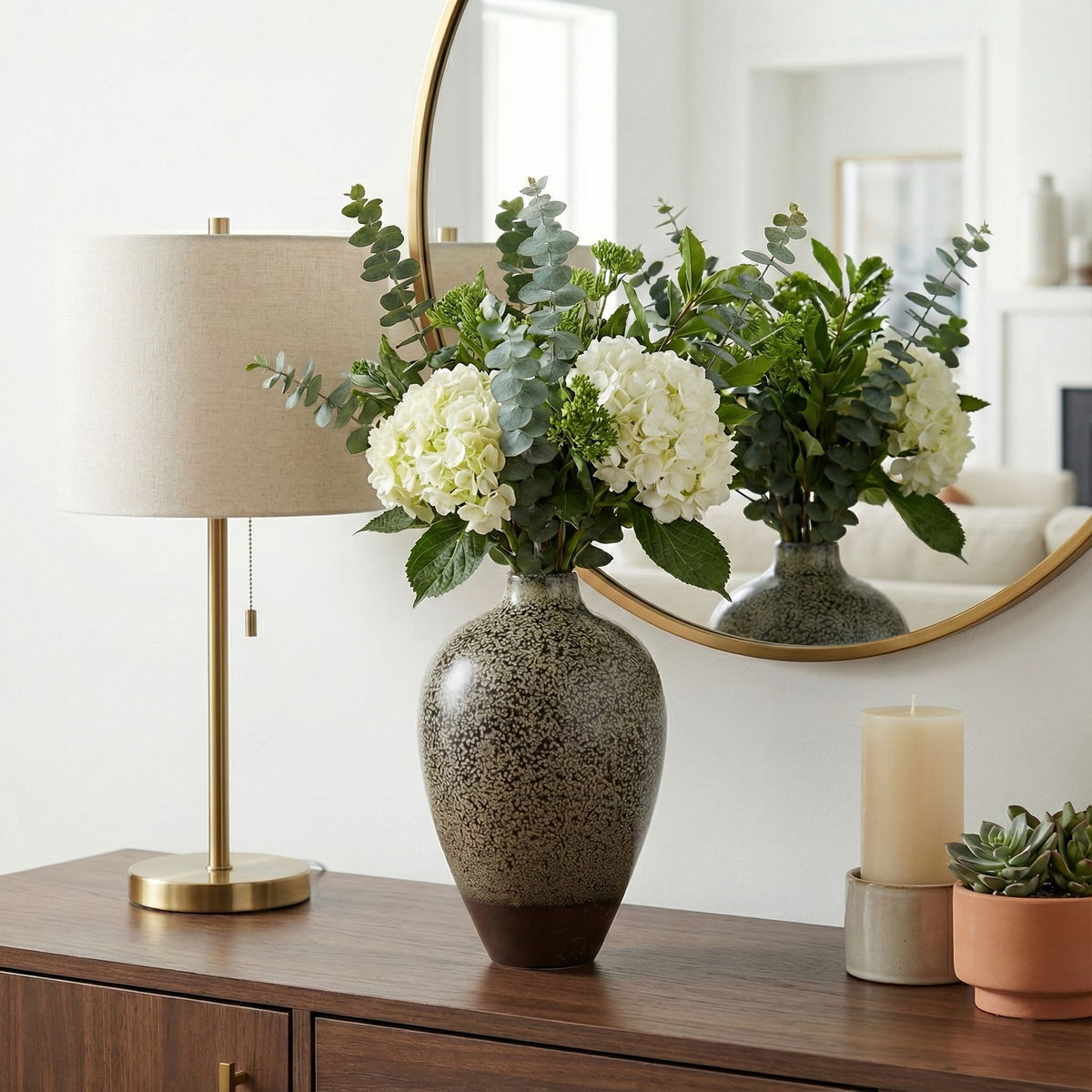 Camdenmoor Green Vase — 10″ — additional view