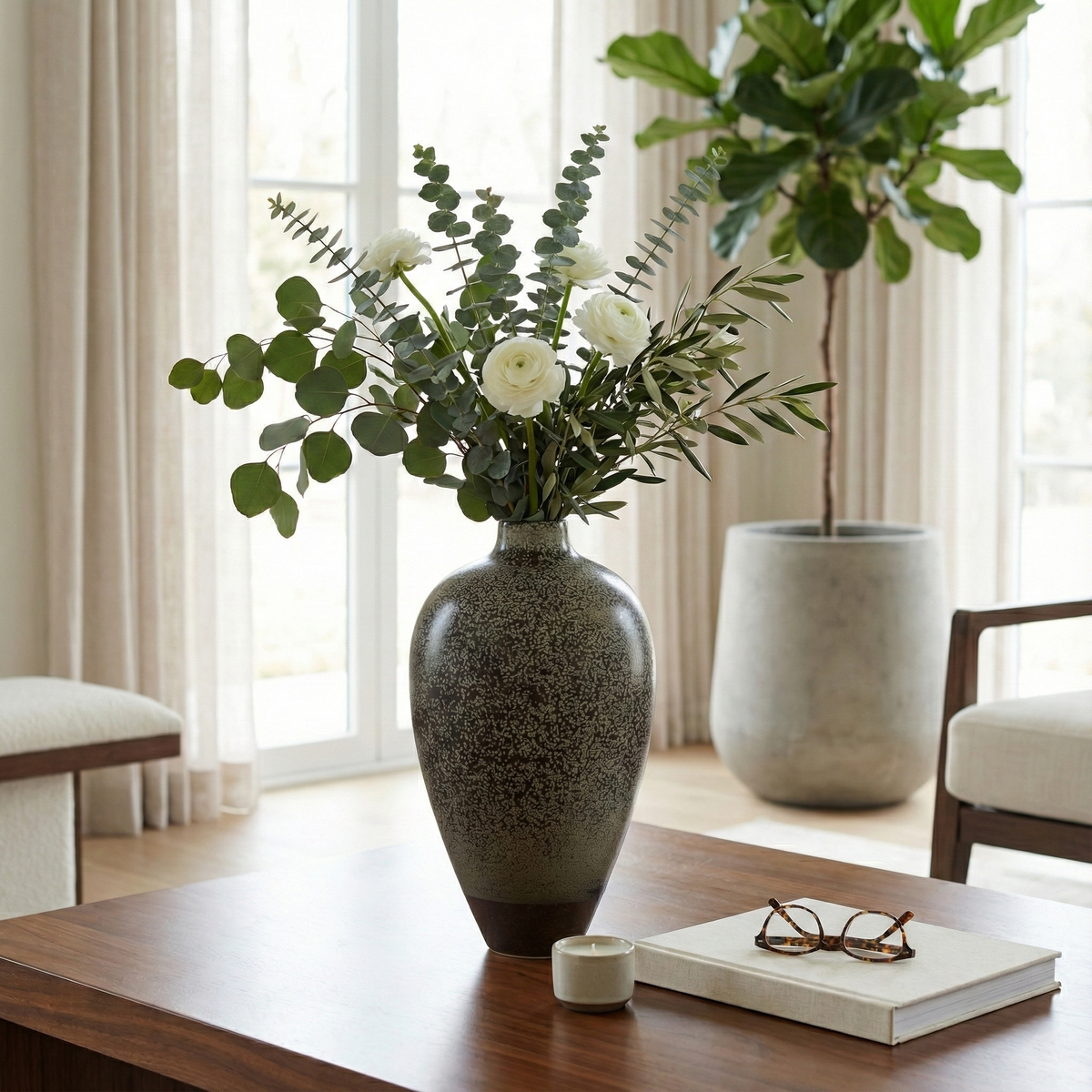 Camdenmoor Green Vase — 15″ — additional view