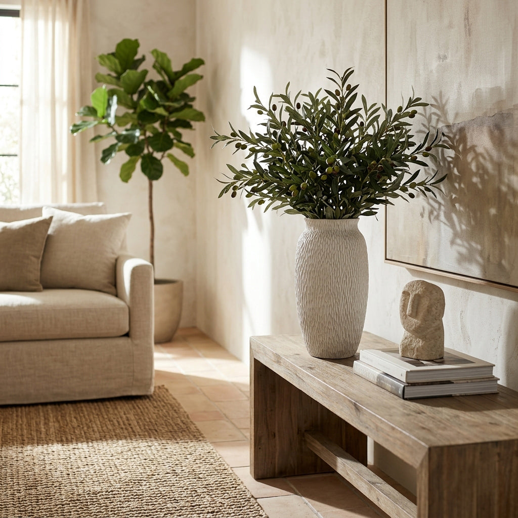 Bennetside White Vase — 15″ — additional view