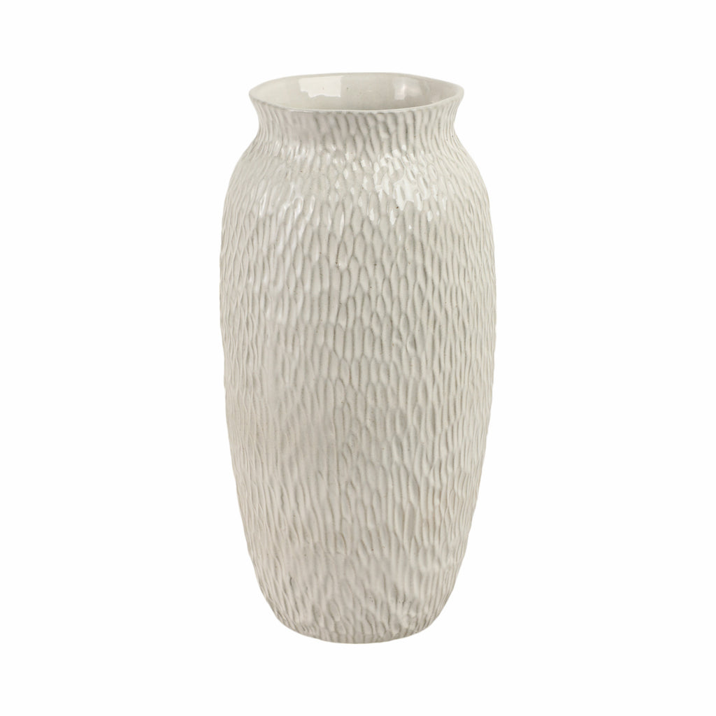 Bennetside White Vase — 15″ — additional view