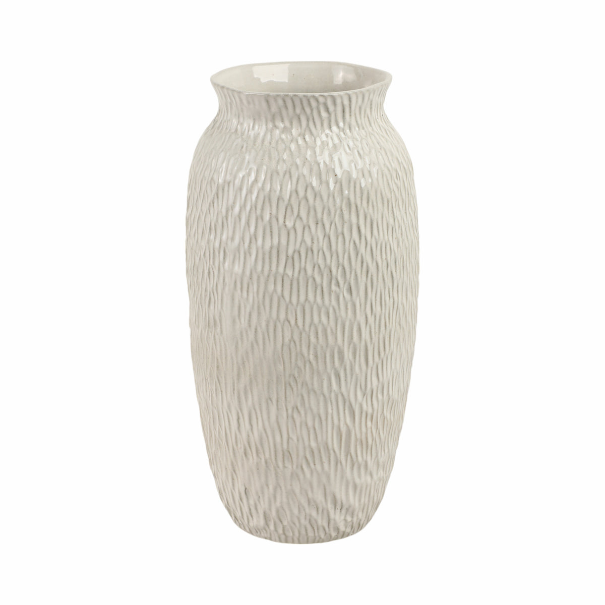 Bennetside White Vase — 15″ — additional view