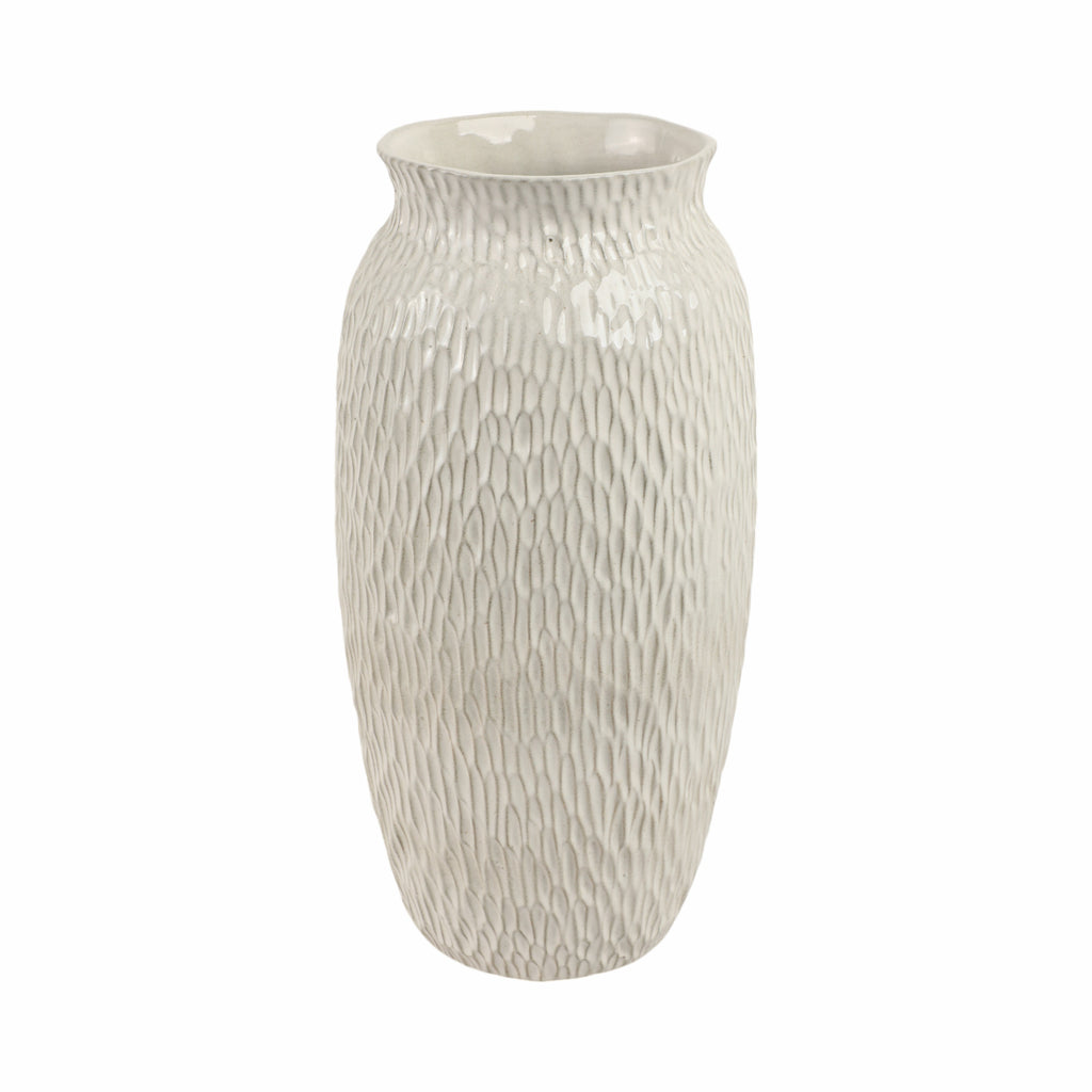 Bennetside White Vase — 15″ — additional view