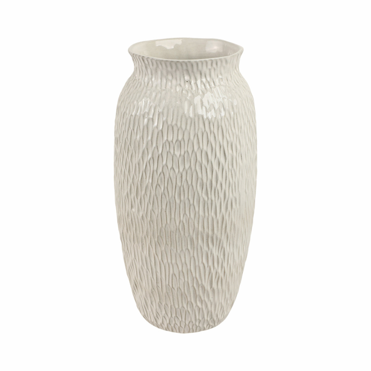 Bennetside White Vase — 15″ — additional view
