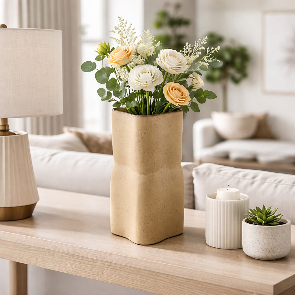Harveyway Tan Vase — 12″ — additional view