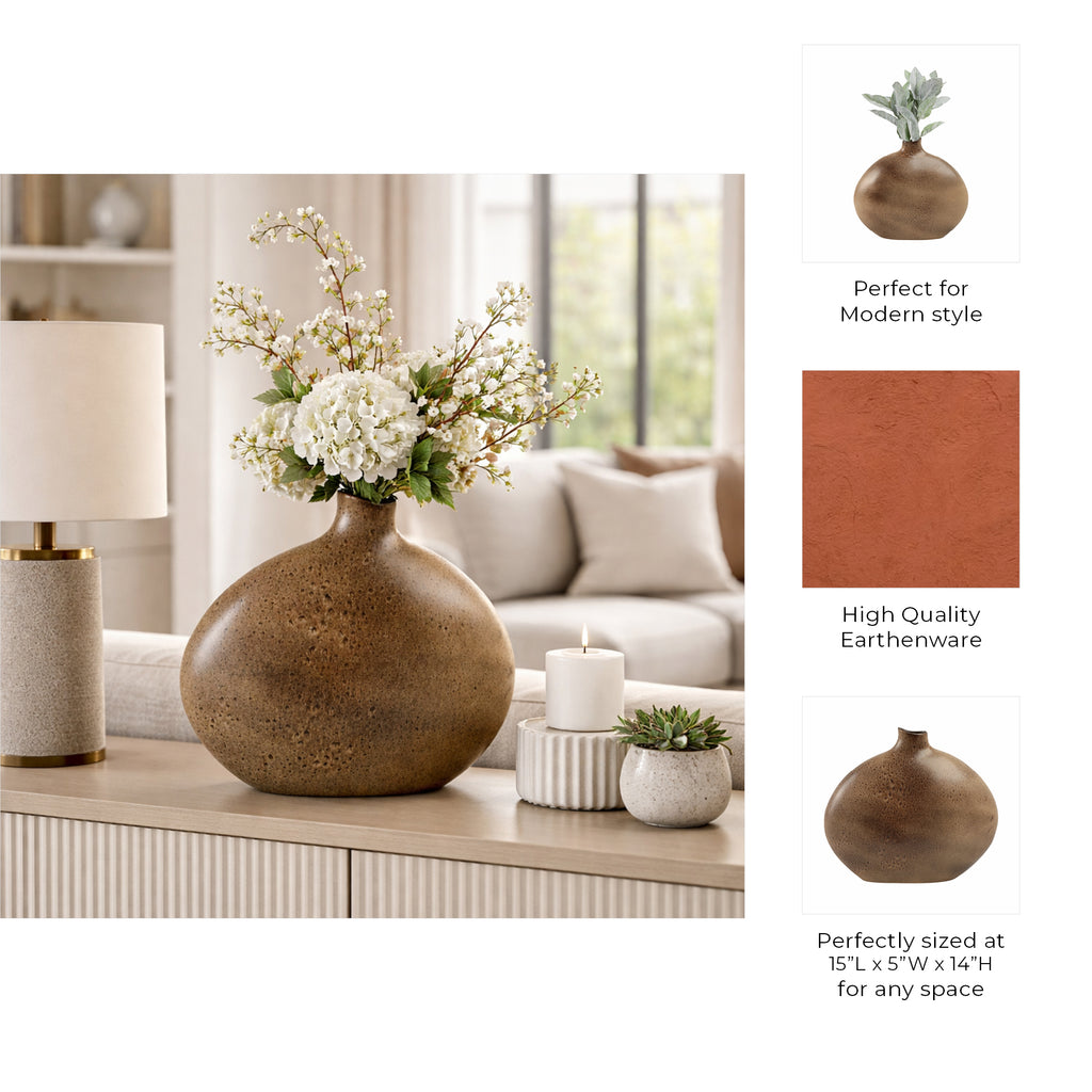 Cabotpark Brown Vase — 14″ — additional view