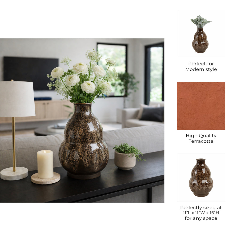 Harlemhaven Brown Vase — 16″ — additional view