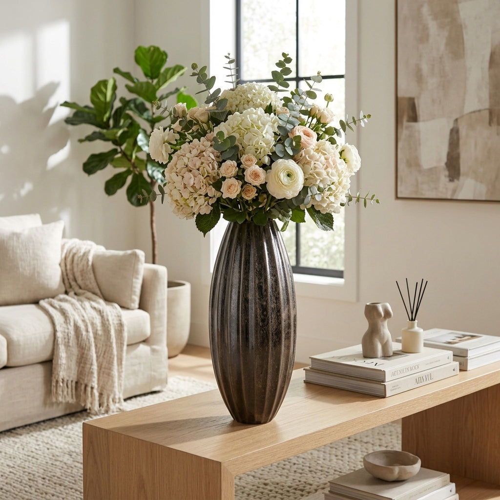 Tiltonridge Black Vase — 20″ — additional view