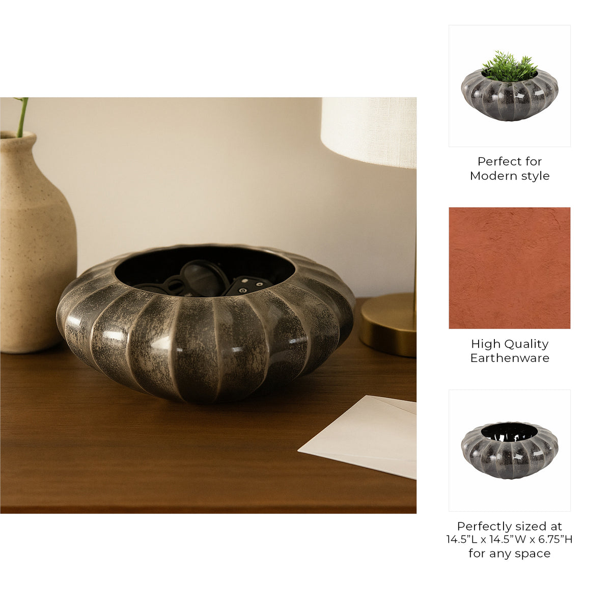 Dorsetwood Black Bowl — 7″ — additional view