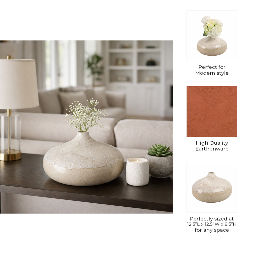 Emmetoak Cream Vase — 9″ — additional view