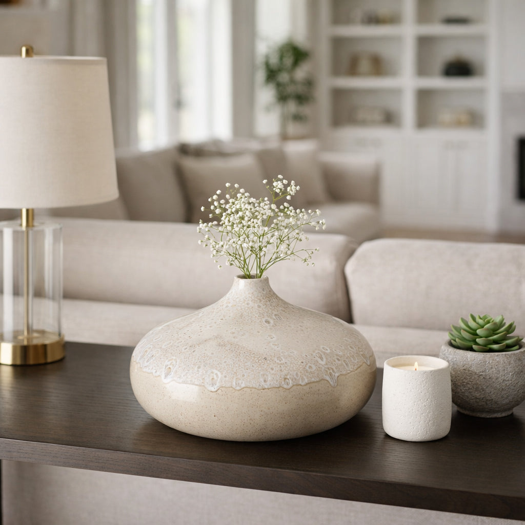 Emmetoak Cream Vase — 9″ — additional view
