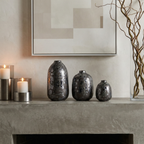 Tessgate Set of 3 Black Vases — 10″ — additional view