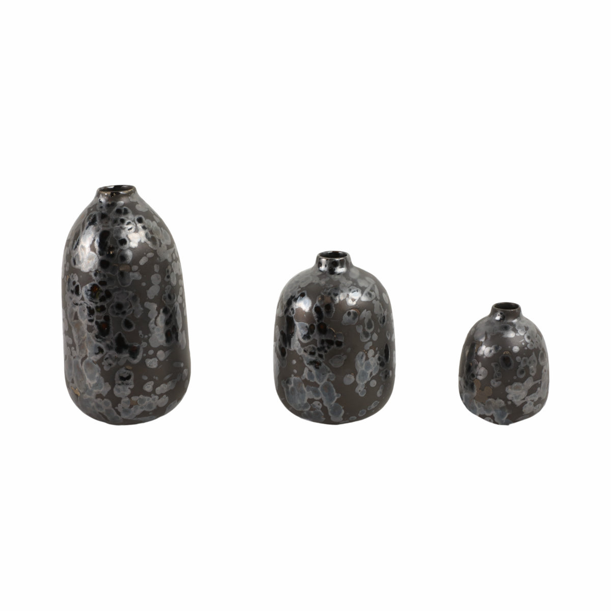 Tessgate Set of 3 Black Vases — 10″ — additional view