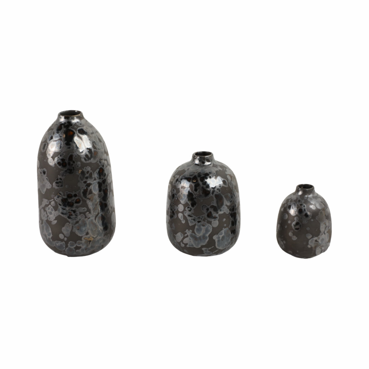Tessgate Set of 3 Black Vases — 10″ — additional view