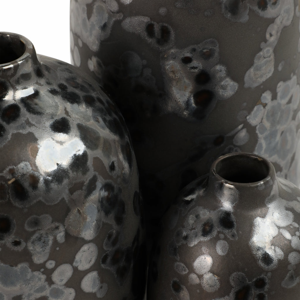 Tessgate Set of 3 Black Vases — 10″ — additional view