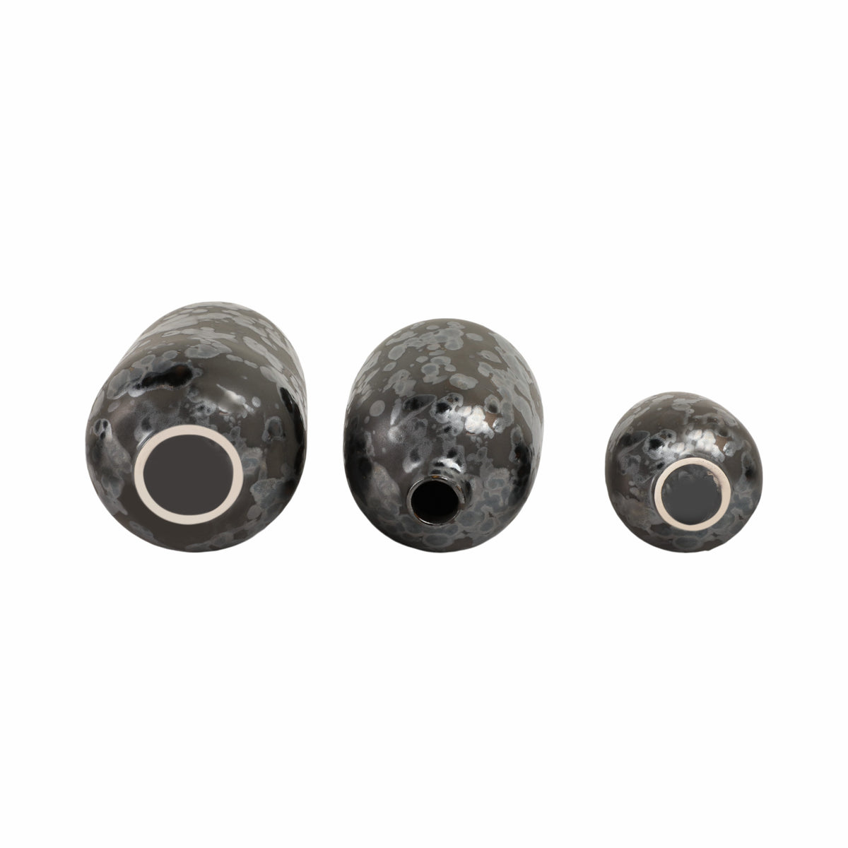 Tessgate Set of 3 Black Vases — 10″ — additional view