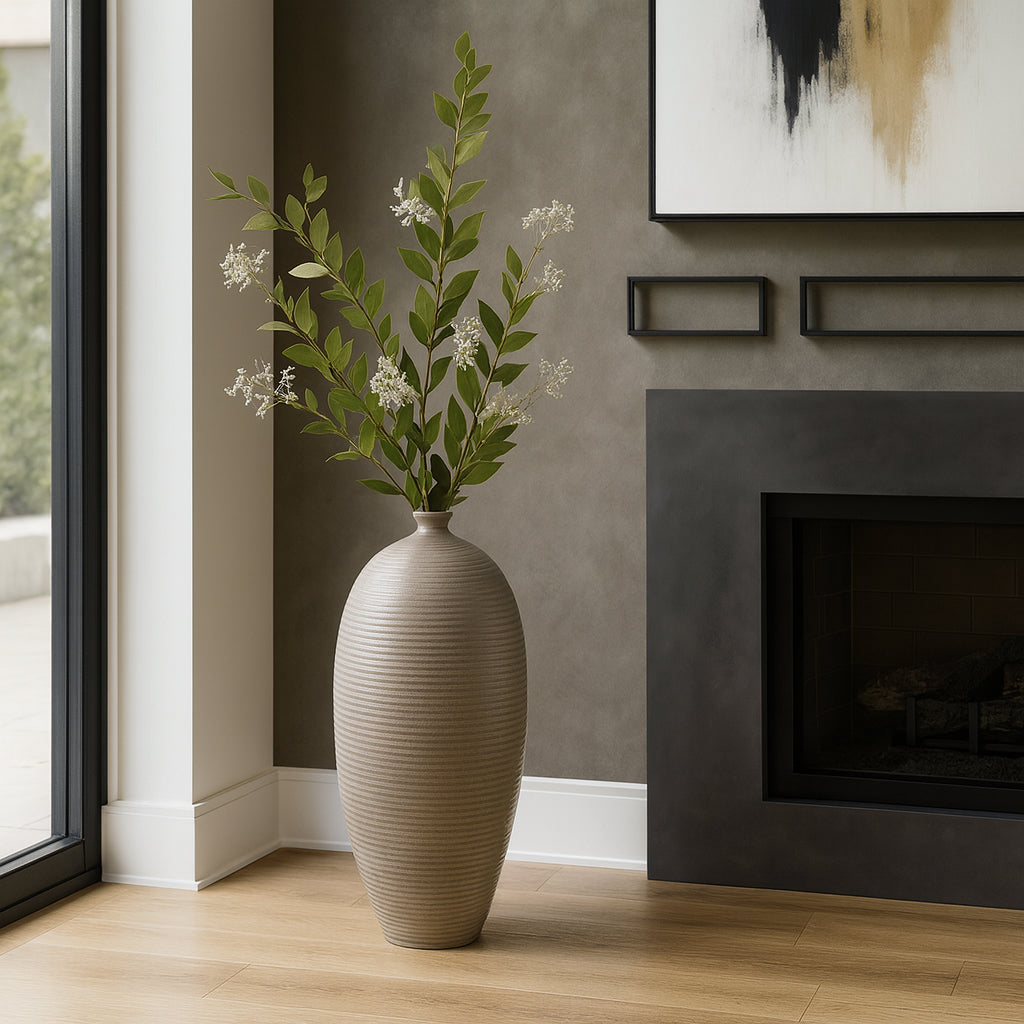 Cantonwind Beige Vase — 28″ — additional view