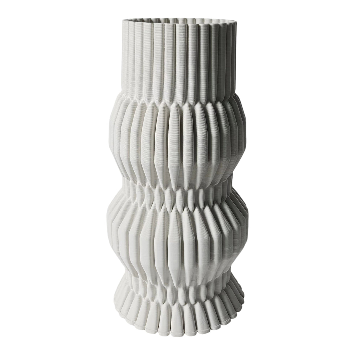 Caltonport White Vase — 15″ — additional view