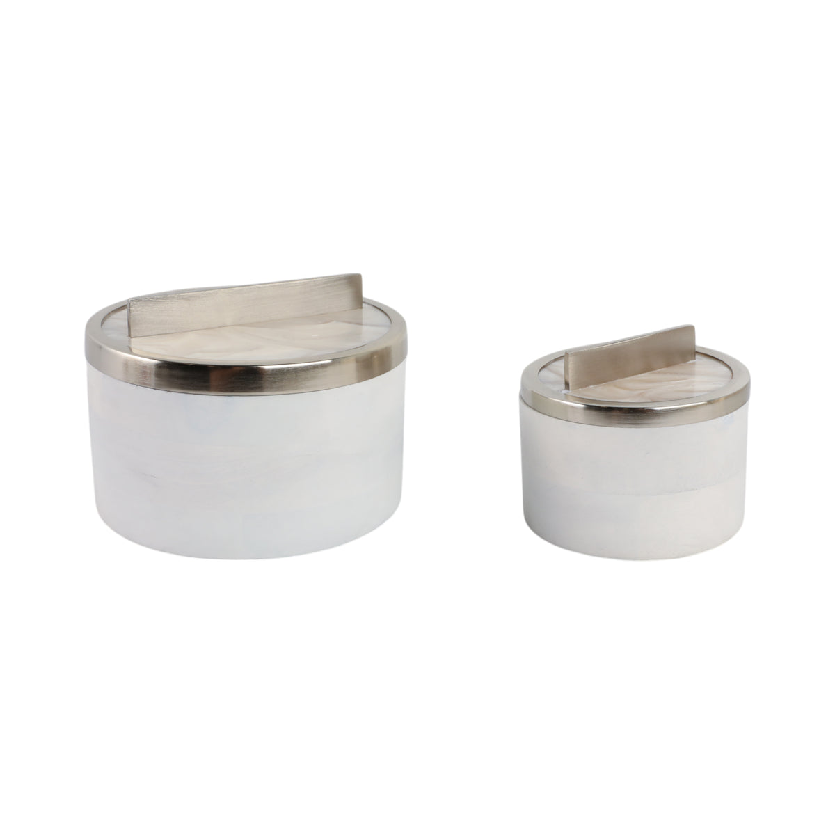Chathamworth Set of 2 White Boxes — 6″ — additional view