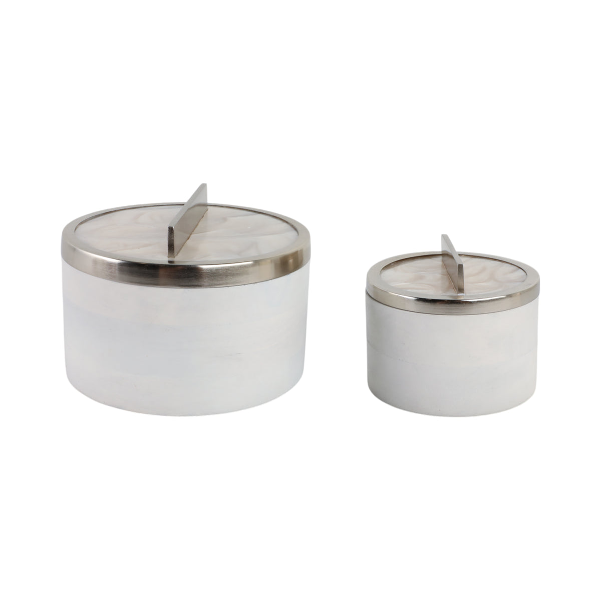 Chathamworth Set of 2 White Boxes — 6″ — additional view