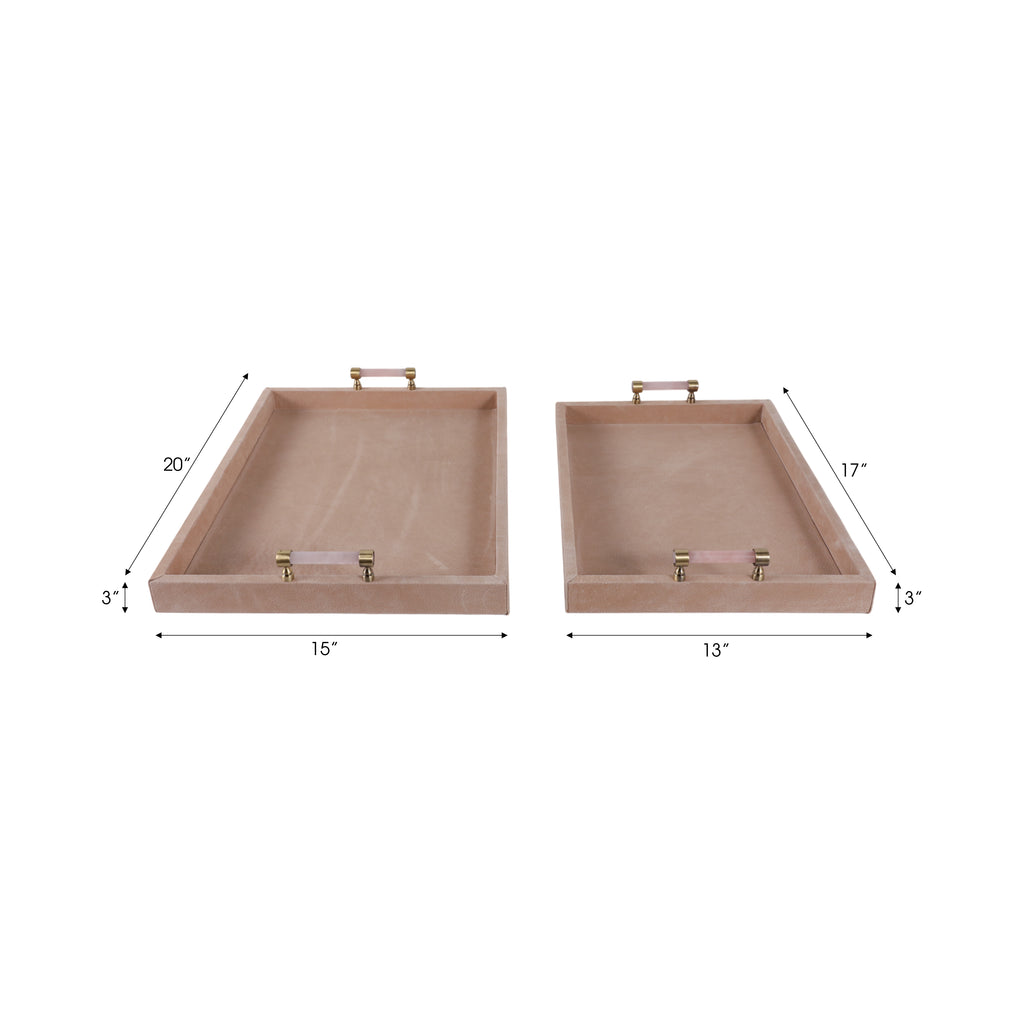 Nelsongate Set of 2 Tan Tray — 3″ — additional view