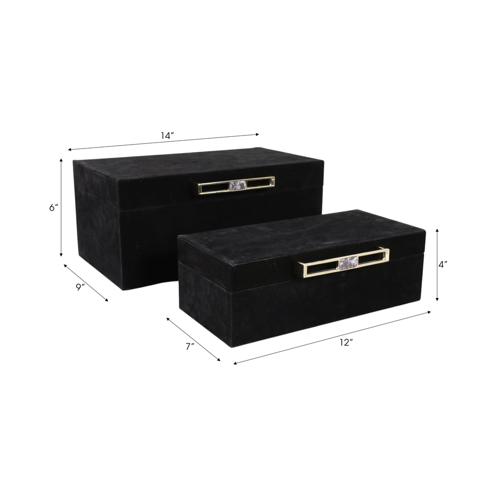 Granleyburn Set of 2 Black Boxes — 6″ — additional view