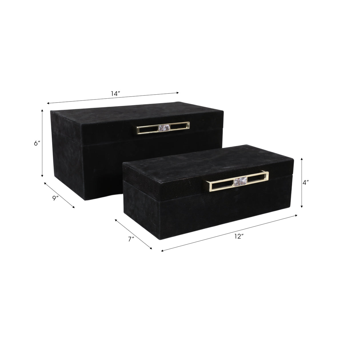 Granleyburn Set of 2 Black Boxes — 6″ — additional view
