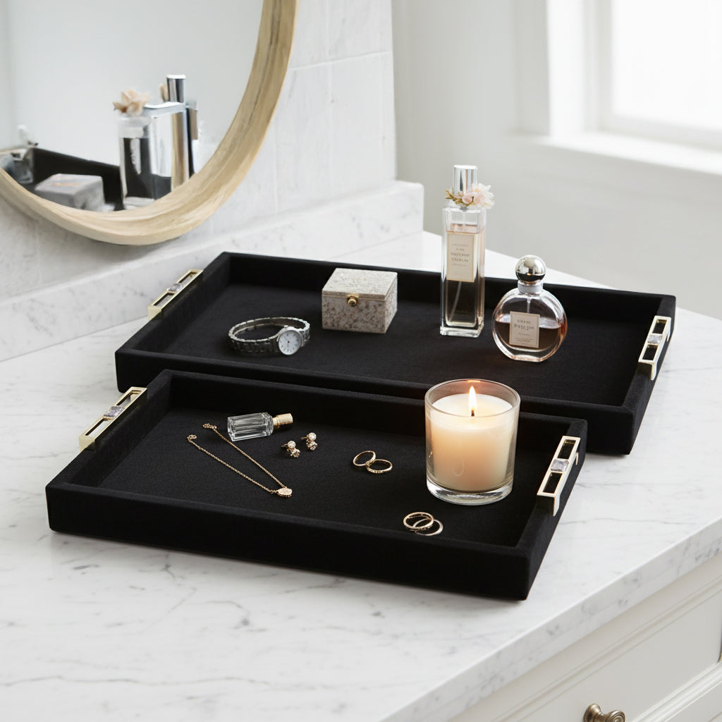 Eastoncrest Set of 2 Black Tray — 3″ — additional view